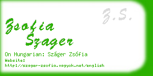 zsofia szager business card